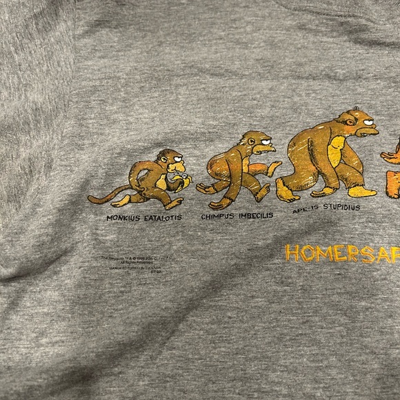 The Simpsons 1996 Homersapien Vintage Graphic Tee - Picture 3 of 6